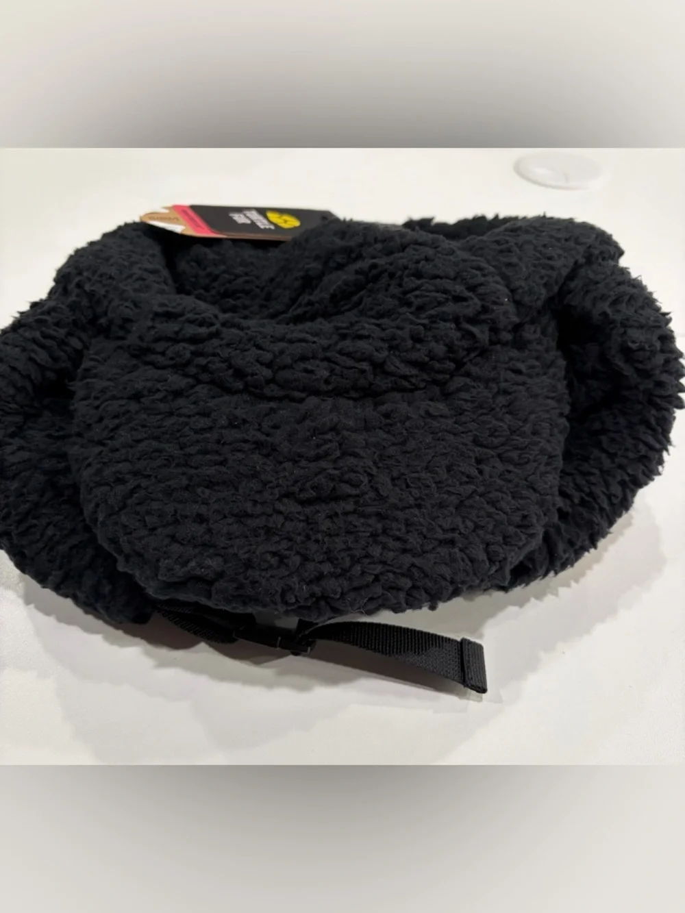Turtle Fur Adult Backcountry Trapper Hat Earflaps Black NWT Winter Ski Snow Cozy
